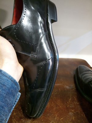 靴修理　ジェフリーウエスト　オールソール交換