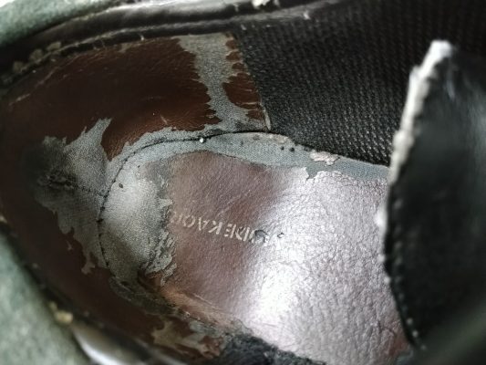 靴の滑り革修理