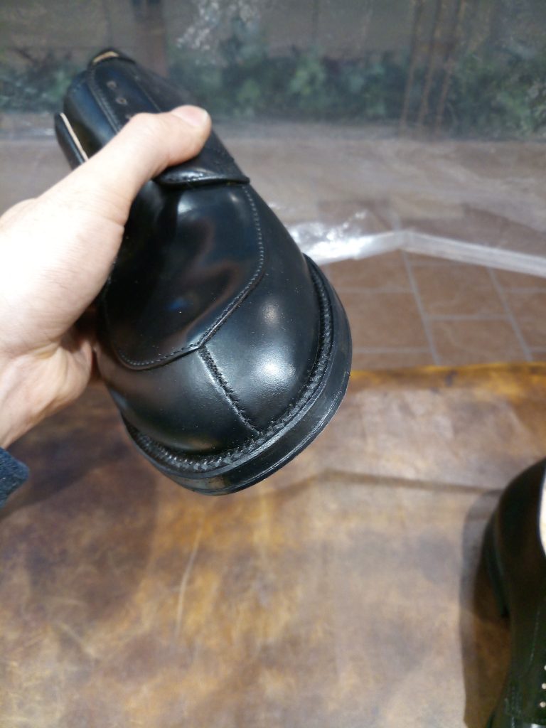 靴修理　新品Alden（オールデン）コードバン　トゥスティール+ハーフソール