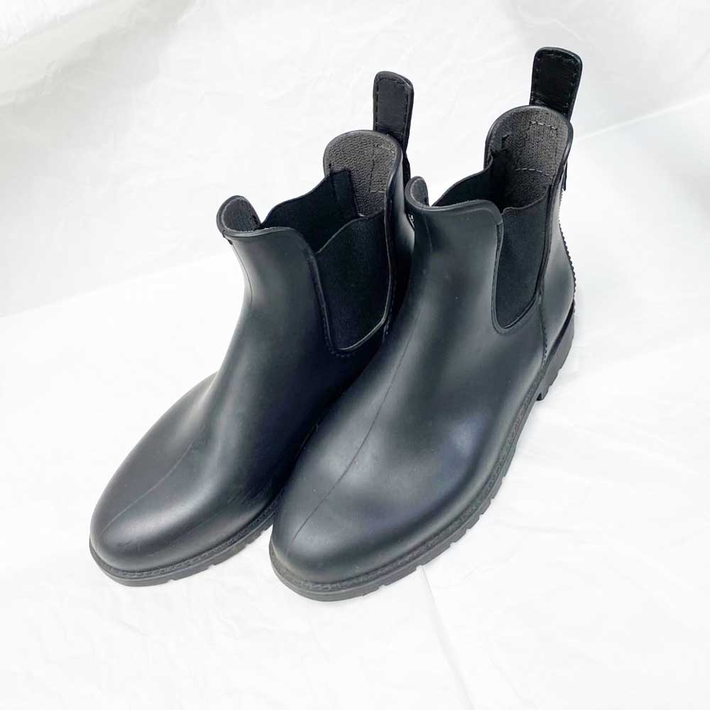 サイドゴアレインブーツ　ゴム製のヒールストラップ作製交換