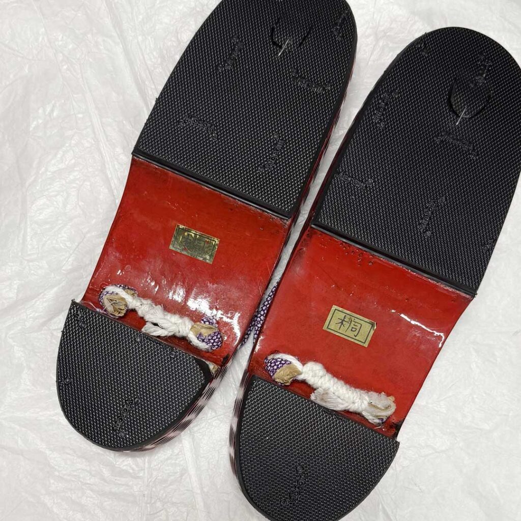 下駄のソール交換　修理後