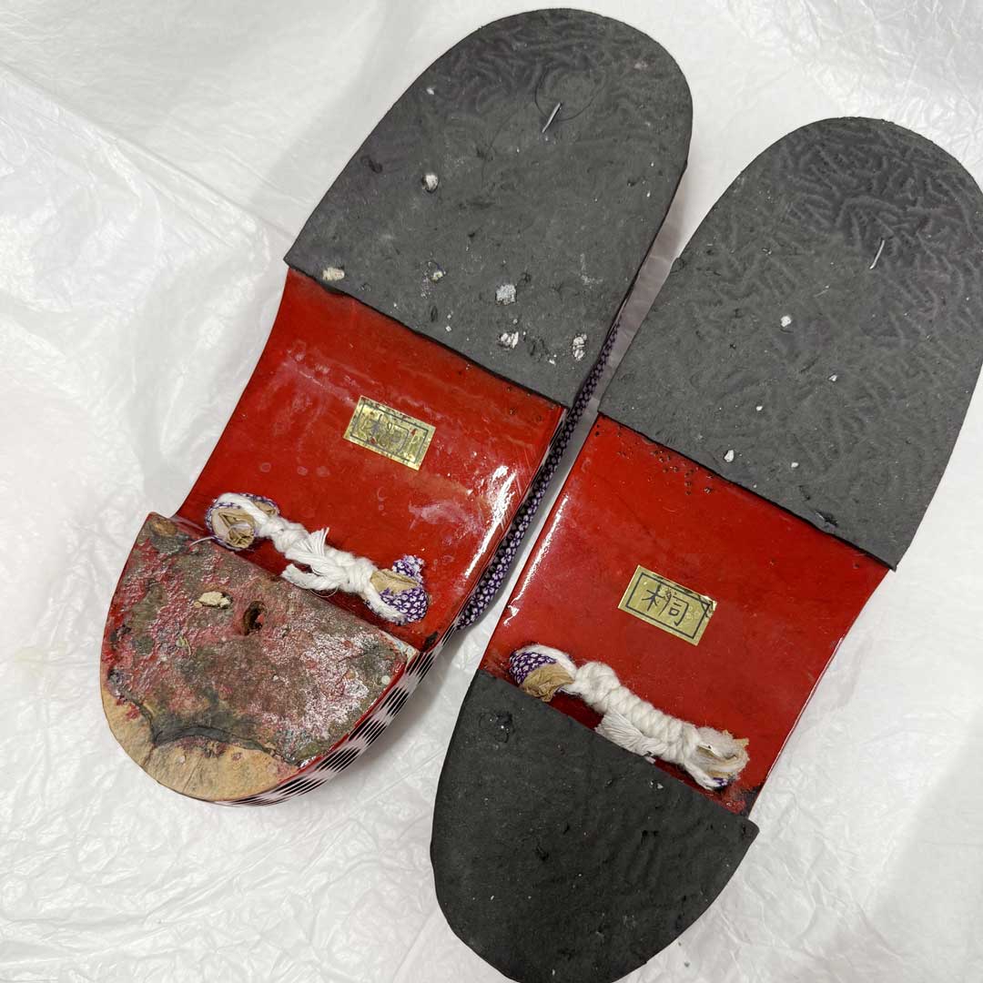 下駄のソール交換　修理前