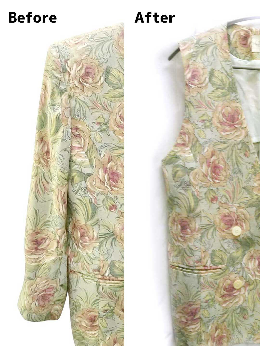 亀有店洋服リフォーム ジャケットからベストへ